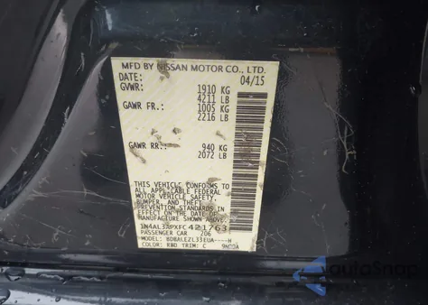 2015 Nissan Altima 2.5 S z USA, uszkodzony, nr VIN 1N4AL3APXFC421763